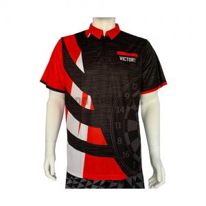 Short Sleeve Mens Dart Jersey Black Color Custom Design