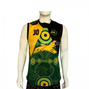 Sleeveless Footy Jumper Indigenous Custom